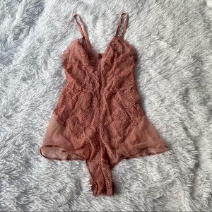 DKNY Light Pink Lace Teddy / Bodysuit / Lingerie
